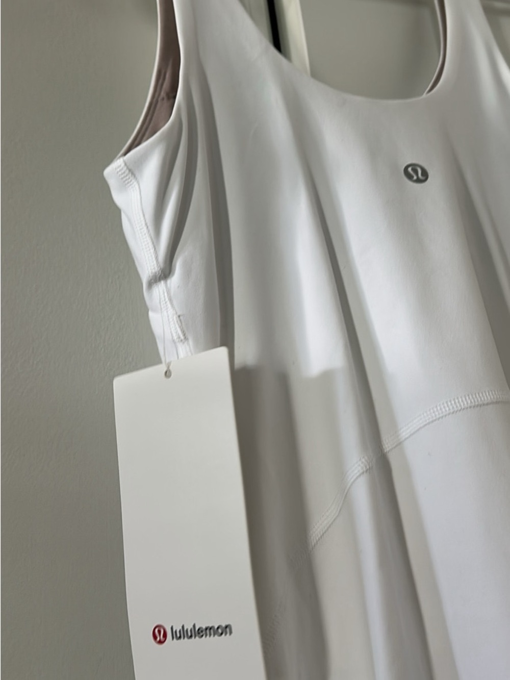 lululemon athletica align White Tank Mini Dress with shorts & Pockets Size 6 - Picture 5 of 8